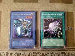 YUGIOH TCG PALADIN OF WHITE DRAGON + WHITE DRAGON RITUAL DPKB RARE/COMMON 1ST ED - Image 1