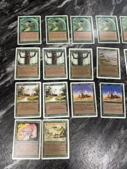 MTG Revised Edition 1994 - Lot of 17 Green Cards - Vintage Magic the Gathering - Image 2