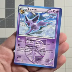 Espeon Miscut Error Misaligned Plasma Freeze Pokemon Card 48/116 - Image 1