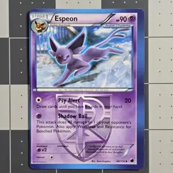 Espeon Miscut Error Misaligned Plasma Freeze Pokemon Card 48/116 - Image 5