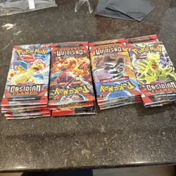 Pokemon OBSIDIAN FLAMES BULK 180+ Cards 20 open packs. Holos & reverse holos inc - Image 1