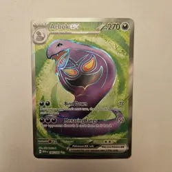 Pokemon Arbok ex 185/165 Scarlet & Violet: 151 Full Art Card NM/M Holo - Image 1