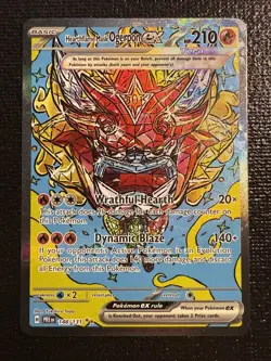 Hearthflame Mask Ogerpon EX Prismatic Evolutions Holo Pokemon TCG Card 148/131 - Image 2