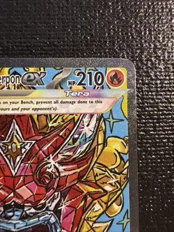 Hearthflame Mask Ogerpon EX Prismatic Evolutions Holo Pokemon TCG Card 148/131 - Image 4