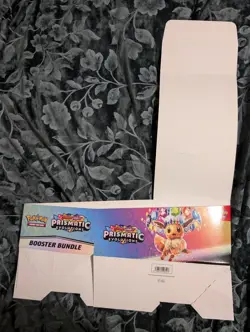 Prismatic Evolutions Booster Bundle Box EMPTY NO CARDS,SLIGHTLY DAMAGED SEE PIC - Image 3