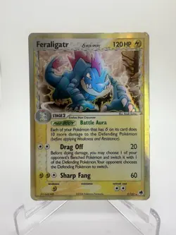 Pokemon Card Feraligatr EX Delta Species Holo Rare 2/101 Moderately Played/ HP - Image 1