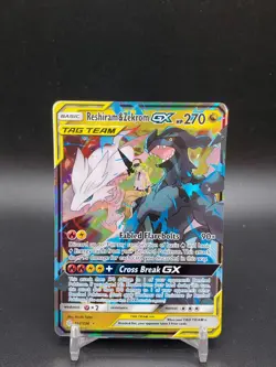 Reshiram & Zekrom GX 157/236 Cosmic Eclipse Ultra Rare LP Pokemon Card - Image 1