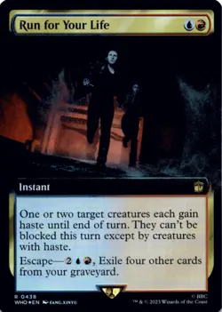 MTG Run for Your Life (Extended Art) Foil NM Doctor Who Magic - Image 1