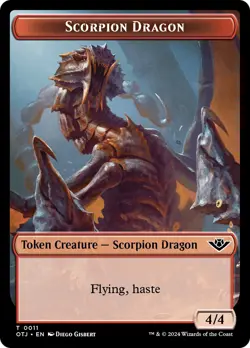🧙Scorpion Dragon T Token 0011 OTJ Outlaws Of Thunder Junction MTG - Image 1