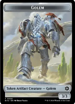 🧙Golem/Plot Token 0006 OTJ Outlaws Of Thunder Junction MTG - Image 1