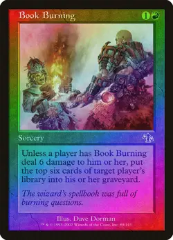 Book Burning FOIL Judgment PLD Red Common MAGIC THE GATHERING CARD ABUGames - Image 1