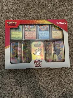 Pokemon Scarlet & Violet 151 Mini Tins 5 Pack Sealed Costco Bundle Box Magneton - Image 1