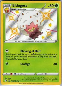 Eldegoss SV011/SV122 - Pokemon Shining Fates: Shiny Vault - Baby Shiny Rare (NM) - Image 1