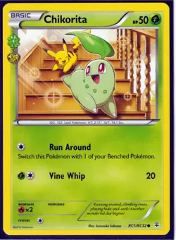 2016 POKEMON CHIKORITA RC1 XY GENERATIONS- RADIANT COLLECTION REGULAR -NM/LP (C7 - Image 1