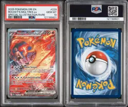 2025 POKEMON DRI SPECIAL ILLUSTRATION RARE #229 TEAM ROCKET'S MOLTRES EX PSA 10 - Image 3