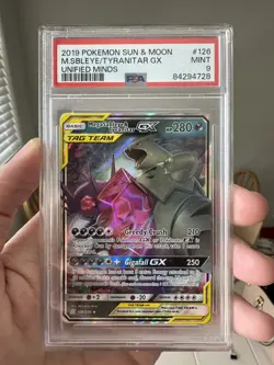 2019 Pokemon SM Unified Minds Megasableye Tyranitar Tag Team GX #126/236 - Image 1