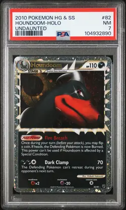 2010 POKEMON UNDAUNTED HOUNDOOM PRIME #82 ULTRA RARE PSA 7 NM #104932890 - Image 1