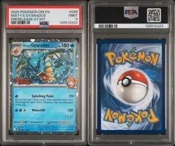 2025 POKEMON DRI EN-DESTINED RIVALS PRERELEASE-STAFF #049 MISTY'S GYARADOS PSA 9 - Image 3