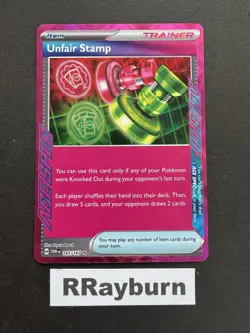 Pokemon Unfair Stamp ACE Spec 165/167 Sv06: Twilight Masquerade Holo - Image 1