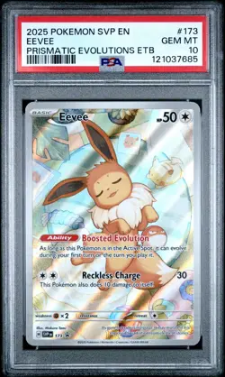 2025 POKEMON SVP EN-SV BLACK STAR PROMO #173 EEVEE PSA 10 - Image 1