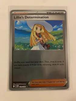 Lillie’s Determination 119/132 Reverse Holo Mega Evolution Pokemon TCG - Image 1