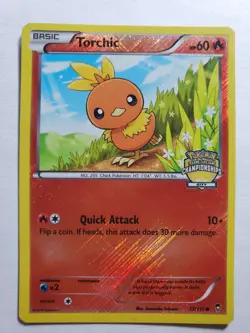 Torchic 12/111 Crosshatch Holo Pokemon Championship Promo XY MP - Image 1