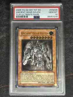 YuGiOh! Ancient Gear Golem TLM-EN006 1st Ed Ultimate Rare PSA 10 Gem Mint - Image 1