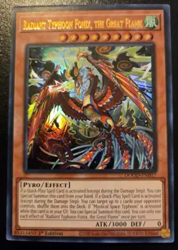Radiant Typhoon Fonix, The Great Flame DOOD-EN017 1st Ed. Ultra Rare Yu-Gi-Oh! - Image 1