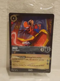 🔥Disney Lorcana D23 2025 Gold Member Exclusive Iago 8/ Foil Promo Card- Sealed - Image 1