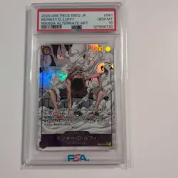 PSA 10 Monkey D Luffy EB02-061 Gear 2 Manga Art Comic Parallel One Piece Card - Image 1