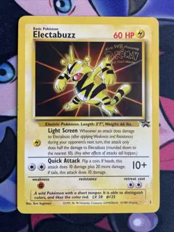 Electabuzz No.2 WOTC Black Star Promo Pokemon Card WOTC Played MP - Image 1