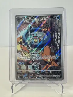 Squirtle 148/142 - Stellar Crown Illustration Rare Holo Pokemon Card NM - Image 1