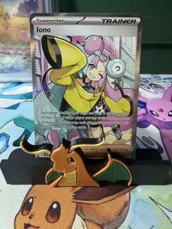 NM Iono 254/193 Pokemon TCG Paldea Evolved Holo Ultra Rare Full Art Card - Image 1