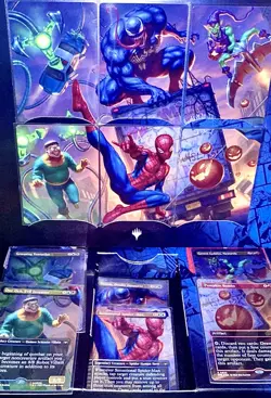 Magic The Gathering Spider-man Scene Box - FULL Card Set (6 Foils + 6 Art-Only!) - Image 1