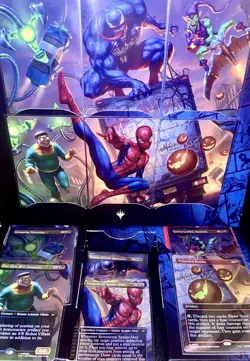 Magic The Gathering Spider-man Scene Box - FULL Card Set (6 Foils + 6 Art-Only!) - Image 2