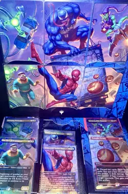 Magic The Gathering Spider-man Scene Box - FULL Card Set (6 Foils + 6 Art-Only!) - Image 3