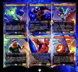 Magic The Gathering Spider-man Scene Box - FULL Card Set (6 Foils + 6 Art-Only!) - Image 5