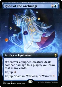 X 1 Robe Of The Archmagi NM-M Borderless CMR Battle for Baldur's Gate 566 MTG - Image 1