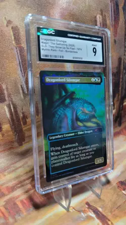MTG Dragonlord Silumgar #1974 🌈 Foil Borderless SLD They Grow Up So Fast CGC 9 - Image 3