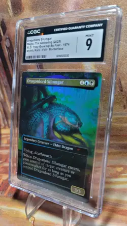MTG Dragonlord Silumgar #1974 🌈 Foil Borderless SLD They Grow Up So Fast CGC 9 - Image 4