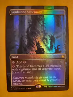 MT Authentic Soulstone Sanctuary Borderless Foil Foundations #0356 Rare MTG Card - Image 1