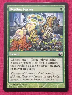 Magic The Gathering PLANAR CHAOS HEALING LEAVES green card MTG - Image 1