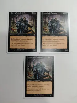 Magic the Gathering MTG Stronghold Assassin 7th Edition Rare LP x3 - Image 1
