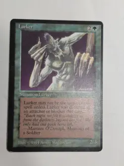 MTG Black Signed The Dark DRK Lurker Right Shifted MISPRINT LP - Image 1