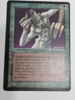 MTG Black Signed The Dark DRK Lurker Right Shifted MISPRINT LP - Image 3