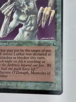 MTG Black Signed The Dark DRK Lurker Right Shifted MISPRINT LP - Image 5