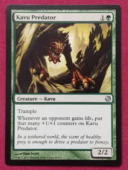 Magic The Gathering DUEL DECKS HEROES VS MONSTERS KAVU PREDATOR green card MTG - Image 1