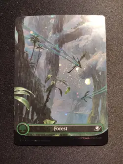 MTG - Forest (0371) - Borderless Galaxy Foil #0371 - Edge of Eternities NM - Image 1