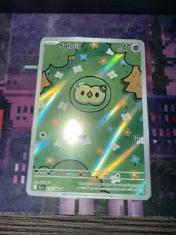 Near Mint Solosis 118/086 Illustration Rare Black Bolt Pokemon TCG “Booger Mew” - Image 1