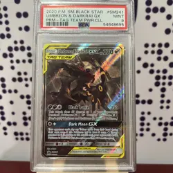 Pokemon Umbreon & Darkrai GX Tag Team Powers Coll. Full Art Promo SM241 PSA 9 - Image 1